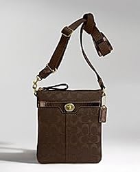 Coach Signature Hamptons Swing Pack Messenger Bag 42527 Brown
