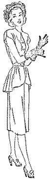 1947-48 Misses' and Women's Two-Piece Dress with Peplum
