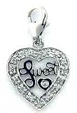 Sweet Heart, 14K Gold Diamond Charm