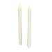 Gerson Everlasting Glow 10.75 Inch Wax Drip Finish Taper Flameless Candle Ivory Color 2 Piece Set