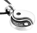 2 Piece Yin Yang Friendship Pewter Pendant Necklace