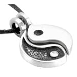 SAVE $11.56 - 2 piece YIN YANG Friendship PEWTER PENDANT Necklace $13.39