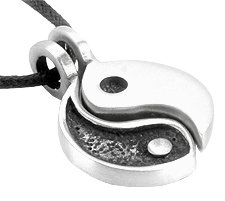 2 Piece Yin Yang Friendship Pewter Pendant Necklace