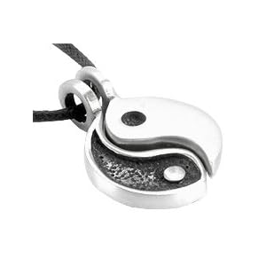 2 Piece Yin Yang Friendship Pewter Pendant Necklace