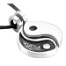 2 piece YIN YANG Friendship PEWTER PENDANT Necklace