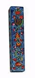 Handpainted Wooden Mezuzah Case By Yair Emanuel Vtmzl7