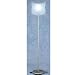 Illusion Floor Lamp with Curved Frosted Glass - Satin Steel