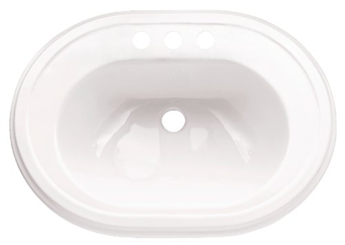 American Standard 0456.017.020 White Heritage bathroom lavatory countertop sink, 8cc