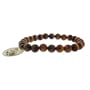 Genuine Tigers Eye Fortune Karma Bracelet