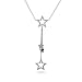 Sterling Silver Cascading Star Necklace