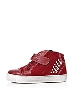 BILLOWY Zapatos Abotinados Velcro Y Elástico (Rojo)