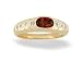 14K Yellow Gold Genuine Oval Garnet and Diamond Ring