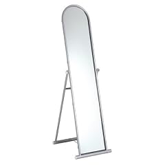 Standspiegel alu aus alufarbenem Stahlrohr mit Spiegel Breite 39XTiefe50xH�he140cm