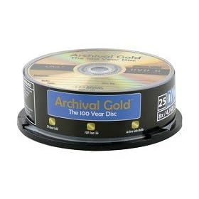 Delkin Devices 25PK DVD 4.7 GB ARCHIVAL GOLD ( DDVD-R 25 SPINDLE ) by 