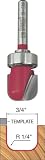Freud 19-506 3/4-Inch Diameter Top Bearing Dish Carving Router Bit with 1/4-Inch Shank