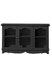 French Country Three-door Lowboy With Glass Doors