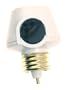 Westek 6009B 100W Full Range Lamp Socket Manual Dimmer, White