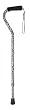 Duro-Med Aluminum Adjustable Cane with Offset Handle, Spotted