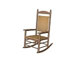 Recycled Kennedy Outdoor Rocking Chair - Raw Sienna w/ Tigerwood Weave