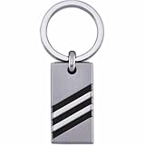 Black and White Stainless Steel Diagonal Key Chain