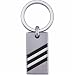 Black and White Stainless Steel Diagonal Key Chain