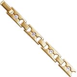 14K Yellow Gold Men's Diamond Bracelet