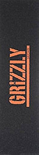 Black / Orange  Stamp Skateboard Grip Tape - Black / Orange