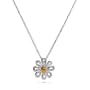 Sterling Silver Daisy Pendant Length 16 inches (Lengths 16 inches 18 inches 20 inches Available)