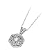 Stunning! 14k White-gold 03.00 MM (1/10 CT) Moissanite Filigree Pendant-necklace