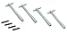 Spectre 5298 Chrome T-Bar Valve Cover Hold Downs - Pack of 4