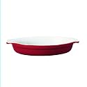 Emile Henry 11-Inch Oval Au Gratin Cerise Red