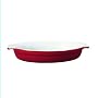 Emile Henry 10-1/2-Inch Oval Au Gratin Cerise Red