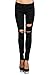 Vialumi Women's Juniors Torn Distressed Ripped Destroyed Stretch Skinny Jeans