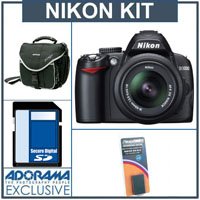 Nikon D3000 10.2 MP DSLR Camera w/ 18-55mm f/3.5-5.6G AF-S DX VR Lens - USA Warranty - with 4GB SD Memory Card, Spare EN-EL9 Lithium-Ion Rechargeable Battery,Slinger Camera Bag
