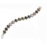 Magnetic Cat's Eye heart Link Bracelet