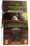 Endangered Species Chimp, Supreme Dark Chocolate (72%), 10-Count Individually Wrapped Pieces (Pack of 6)