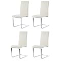 4x Design Stuhl Fritz 32 Esszimmerst�hle St�hle aus Kunstleder Creme