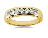 0.84 ctw Men's Diamond Ring in 14K Yellow Gold