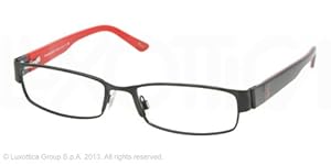 Polo PH1083 Eyeglasses Matte Black/Black On Red (9038), 54 mm