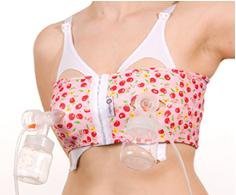 PumpEase Classic Collection hands-free pumping bra for Breastfeeding Mothers (Medium, Verry Cherry)