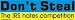 Do not Steal - The IRS hates competition bumper sticker