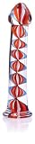 Don Wand Real T Rocket Glass Pleasure Wand, Patriot Helix
