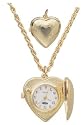Medana Amore Series Gold-Tone Heart Fashion Pendant Watch, # 2333