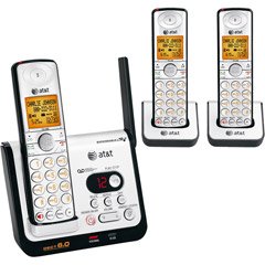 AT&T DECT 6.0 Black/Silver Digital 3-Handset Answering System (CL82309)