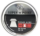 RWS Super-H-Point .22 Cal, 14.2 Grains, Hollowpoint, 500/Tin