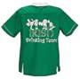 Irish Drinking Team Bowling Shirt Green & White Classic