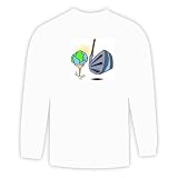 Long Sleeve T-shirt with club, golf, globe, world, earth
