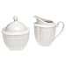 Mikasa Italian Countryside White Stoneware Sugar and Creamer Set