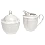Mikasa Italian Countryside White Stoneware Sugar and Creamer Set