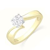 0.25 Carat VS2 - GIA Certified Diamond Solitaire Engagement Ring on 14k White Gold